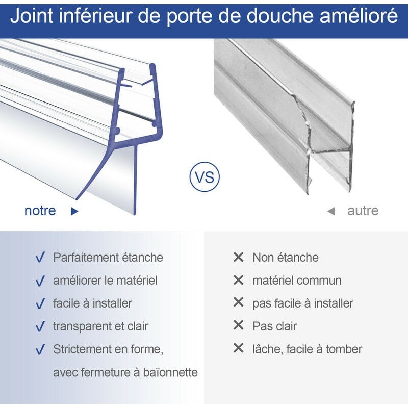 Joint de douche 80cm pour douche des scellées porte, Salle de douche — free download
